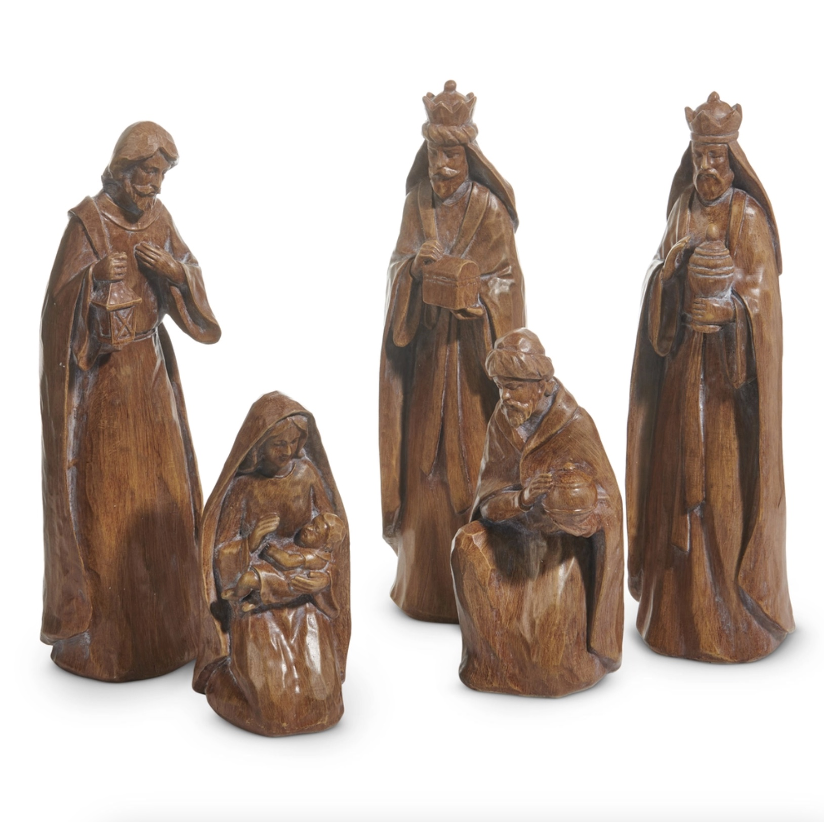 Copper Finish Winterberry Nativity