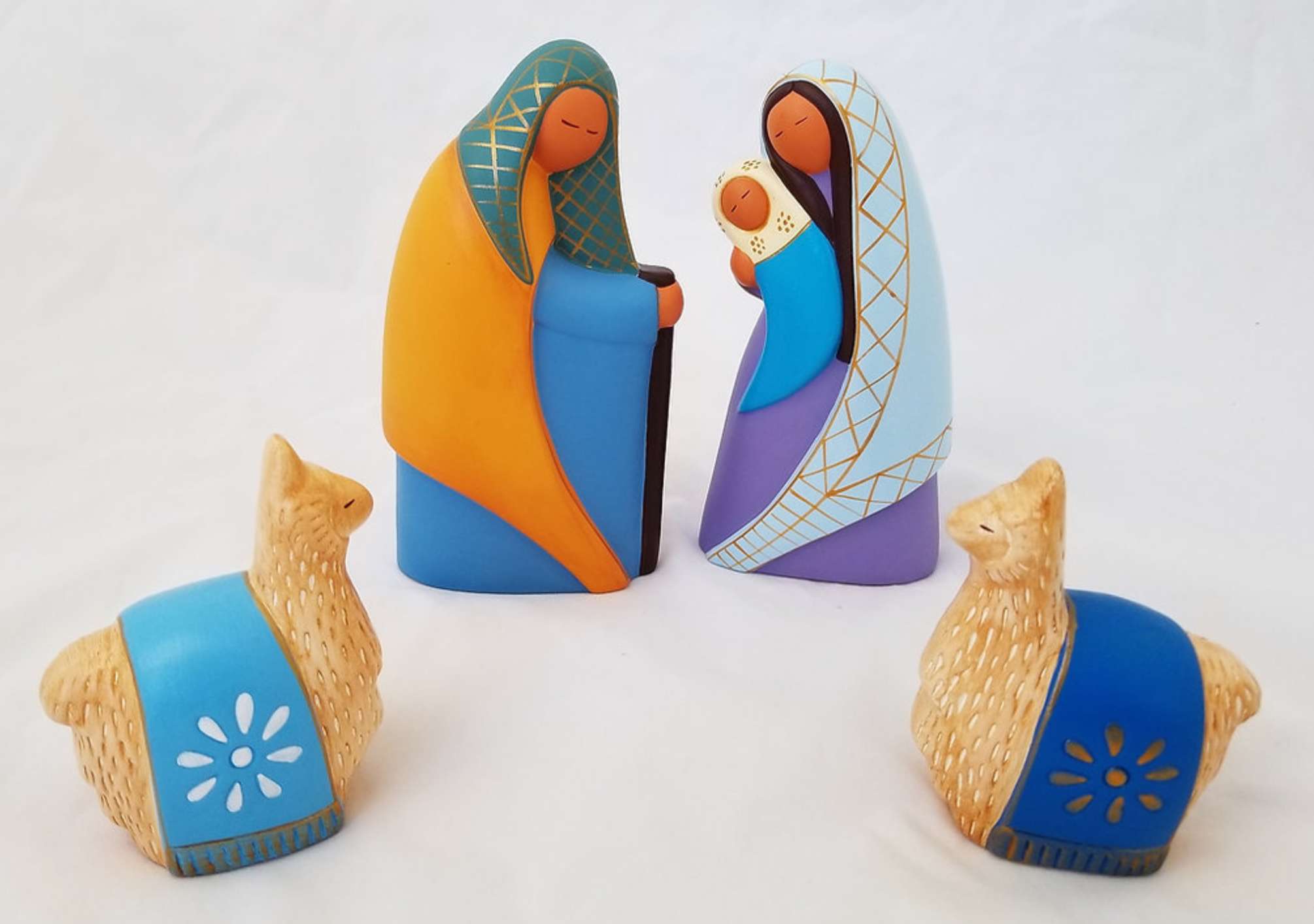 Andean Peruvian Holy Family Ceramic Nativity, , large image number 1