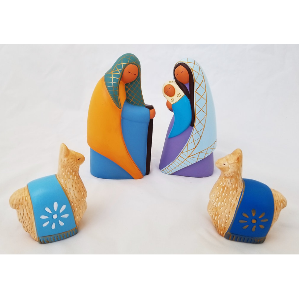Andean Peruvian Holy Family Ceramic Nativity, , large image number 1