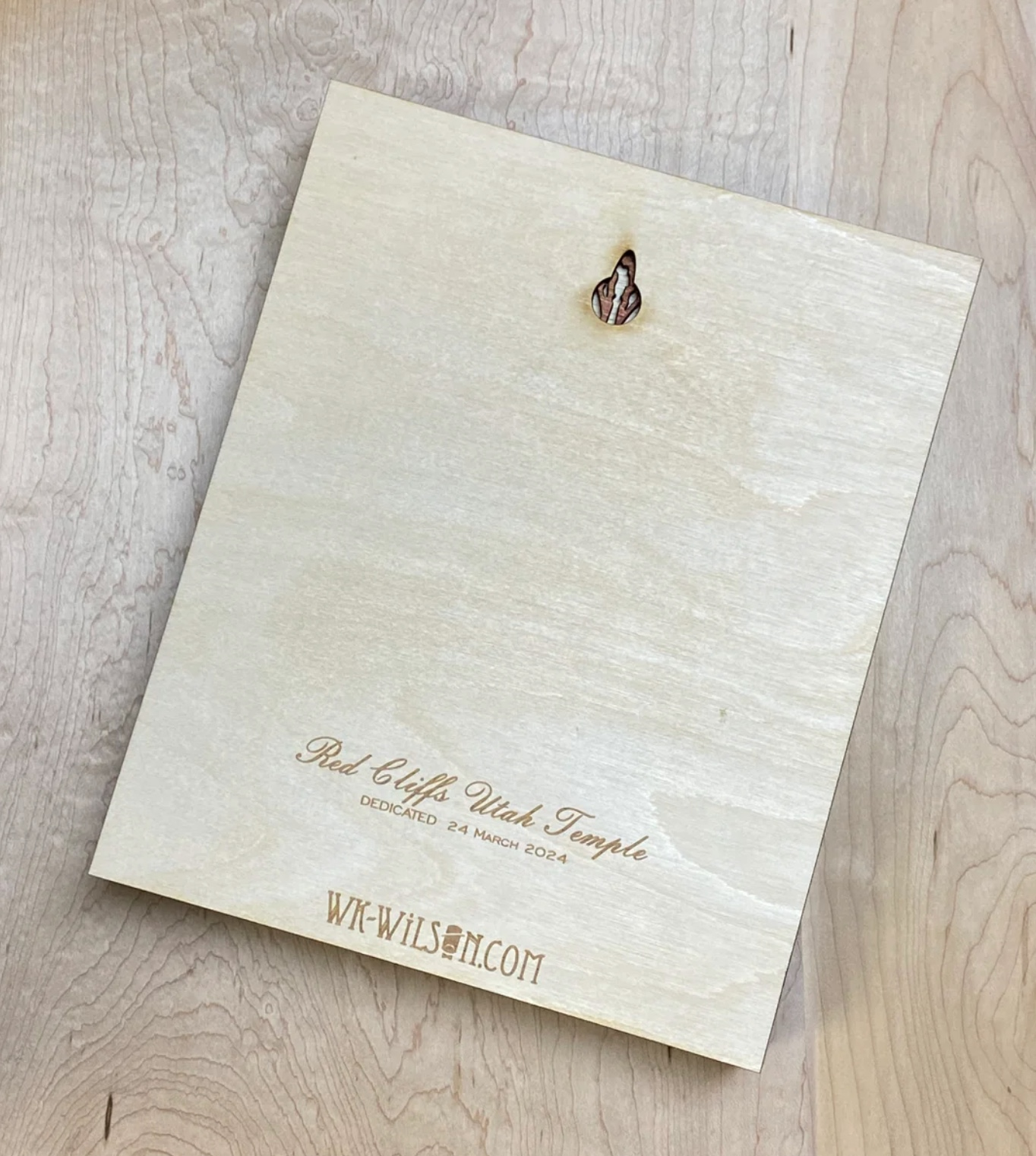 Red Cliffs Utah Temple Layered Wood Plaque, , large image number 2