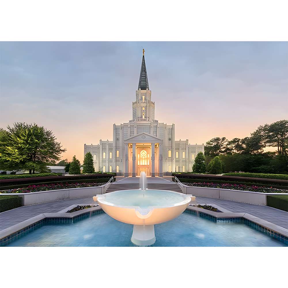 Houston Temple Healing Waters 5x7 Print