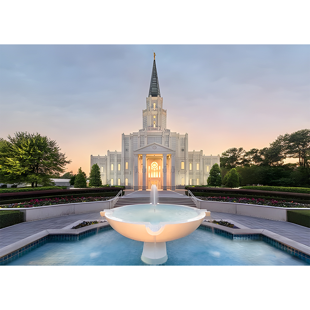 Houston Temple Healing Waters 5x7 Print