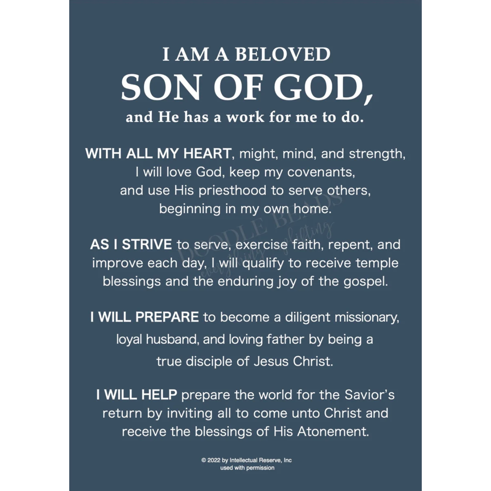 Aaronic Priesthood Theme Print,  Aaronic Priesthood Theme Print