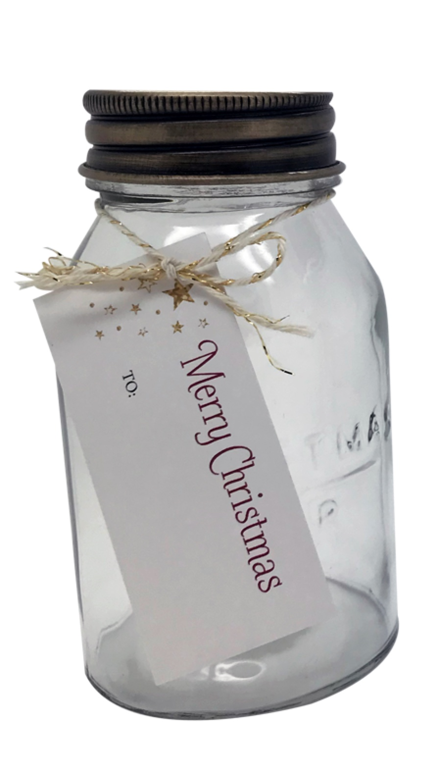Christmas Jar with Gift Tag (Small)