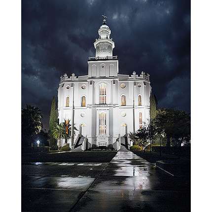St. George Temple: Rain and Light