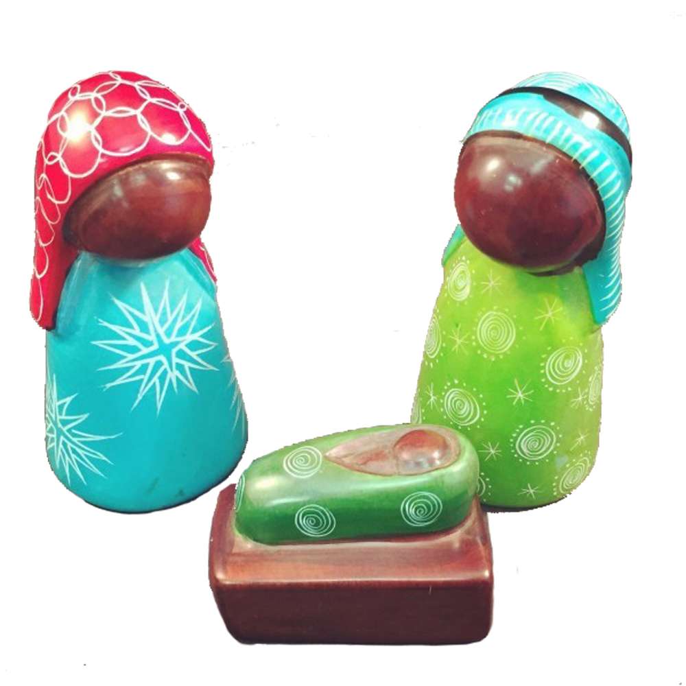 Kenyan Holy Family Nativity Figurines