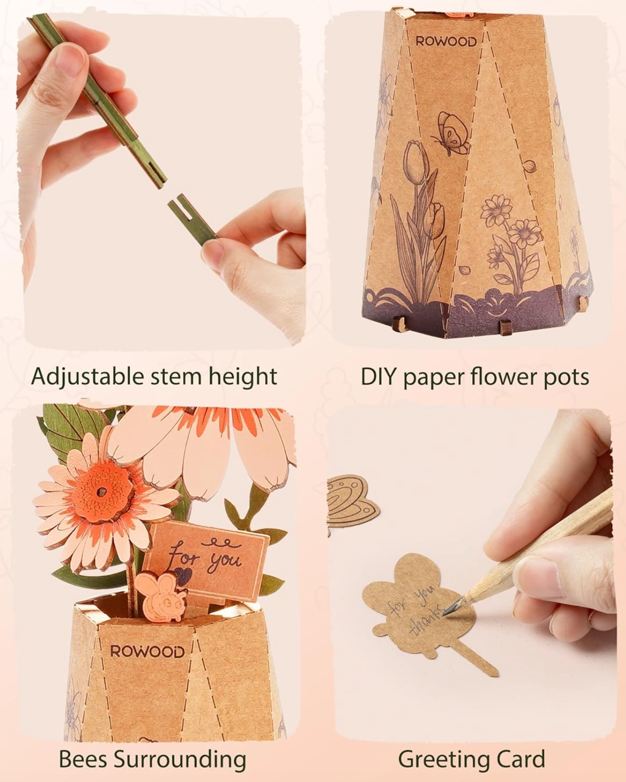 Orange Gerbera Daisy 105 Piece Wooden Puzzle, , large image number 2