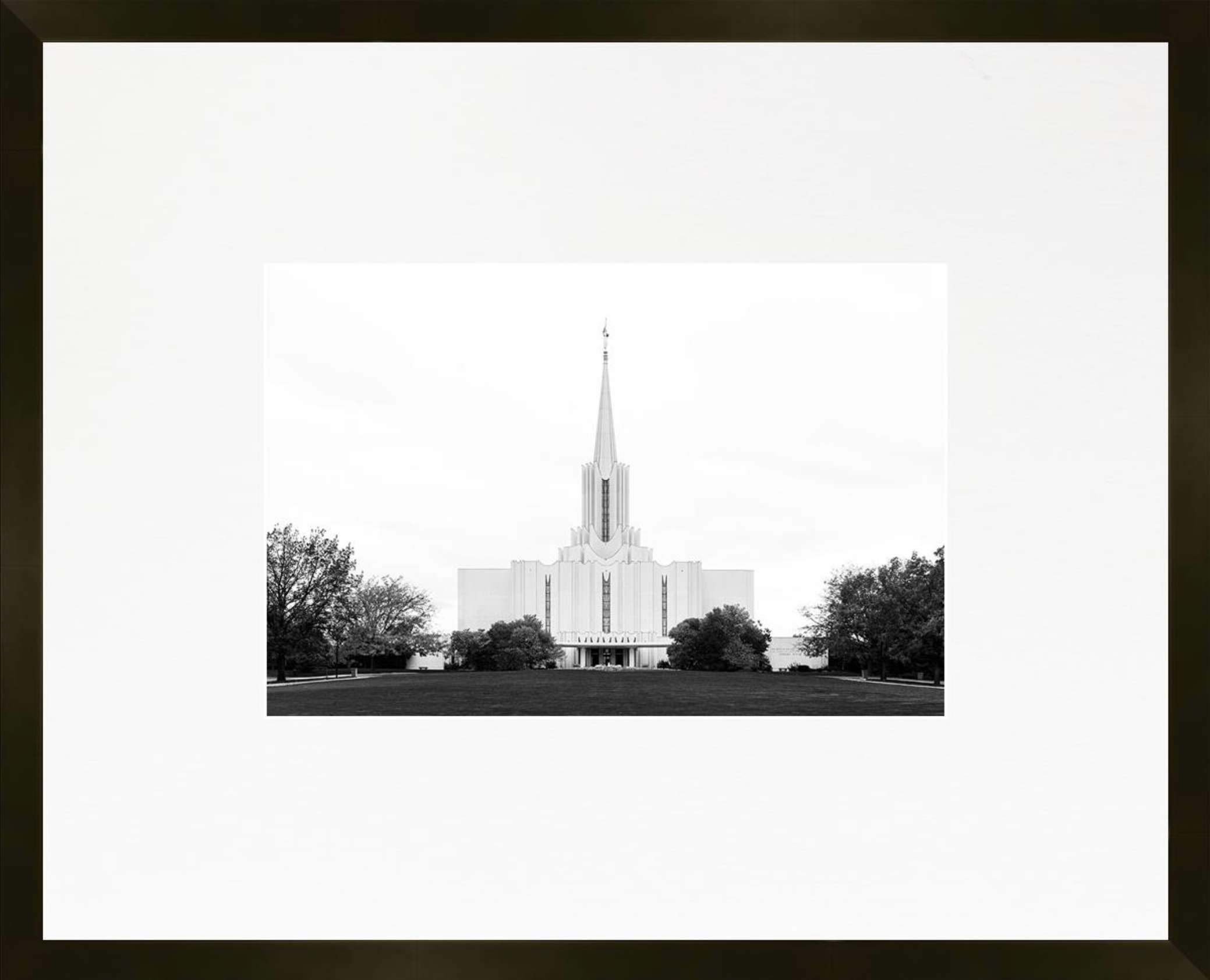 Jordan River Utah Temple, Place of Peace (21x17 Framed Paper Print)