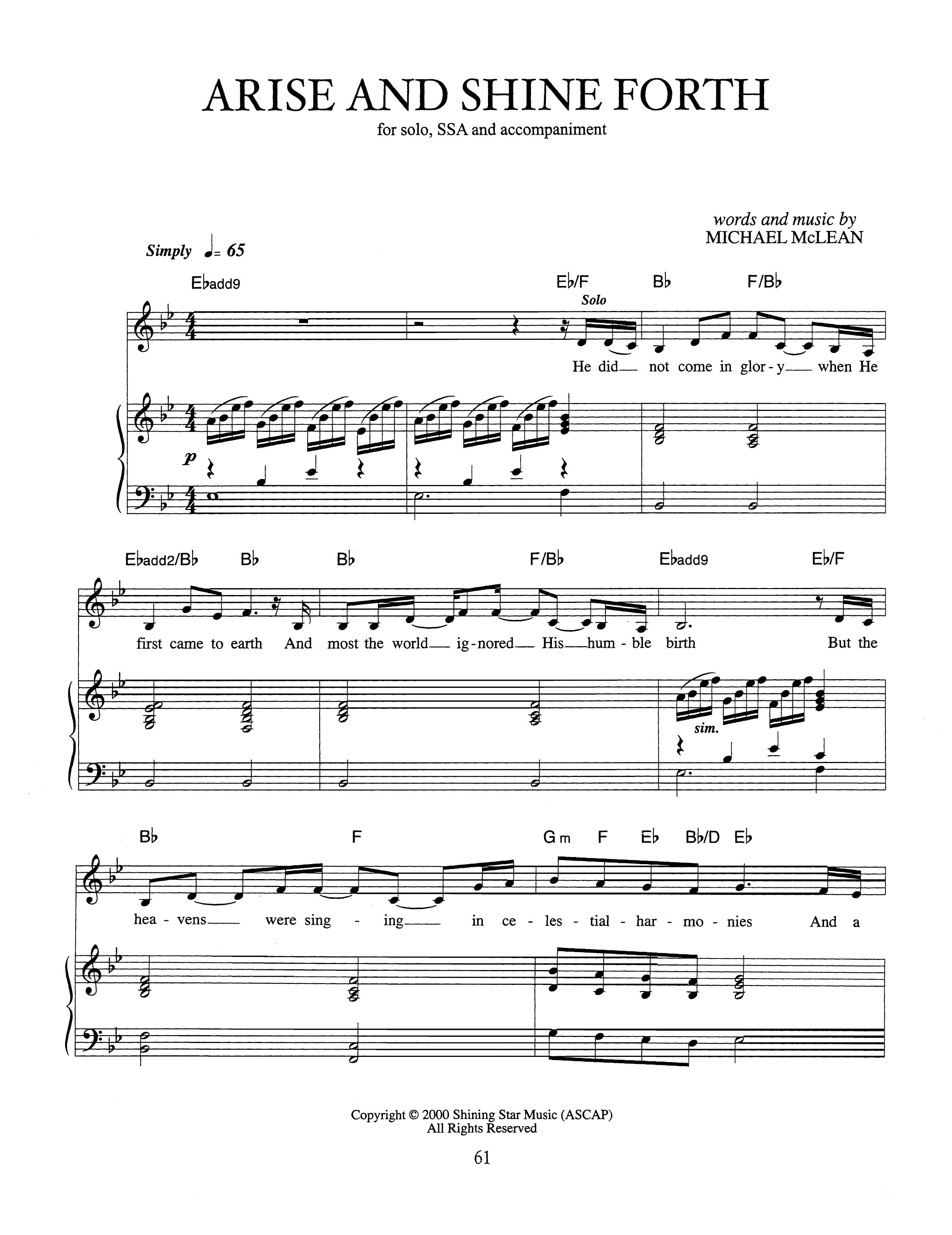 Arise and Shine Forth