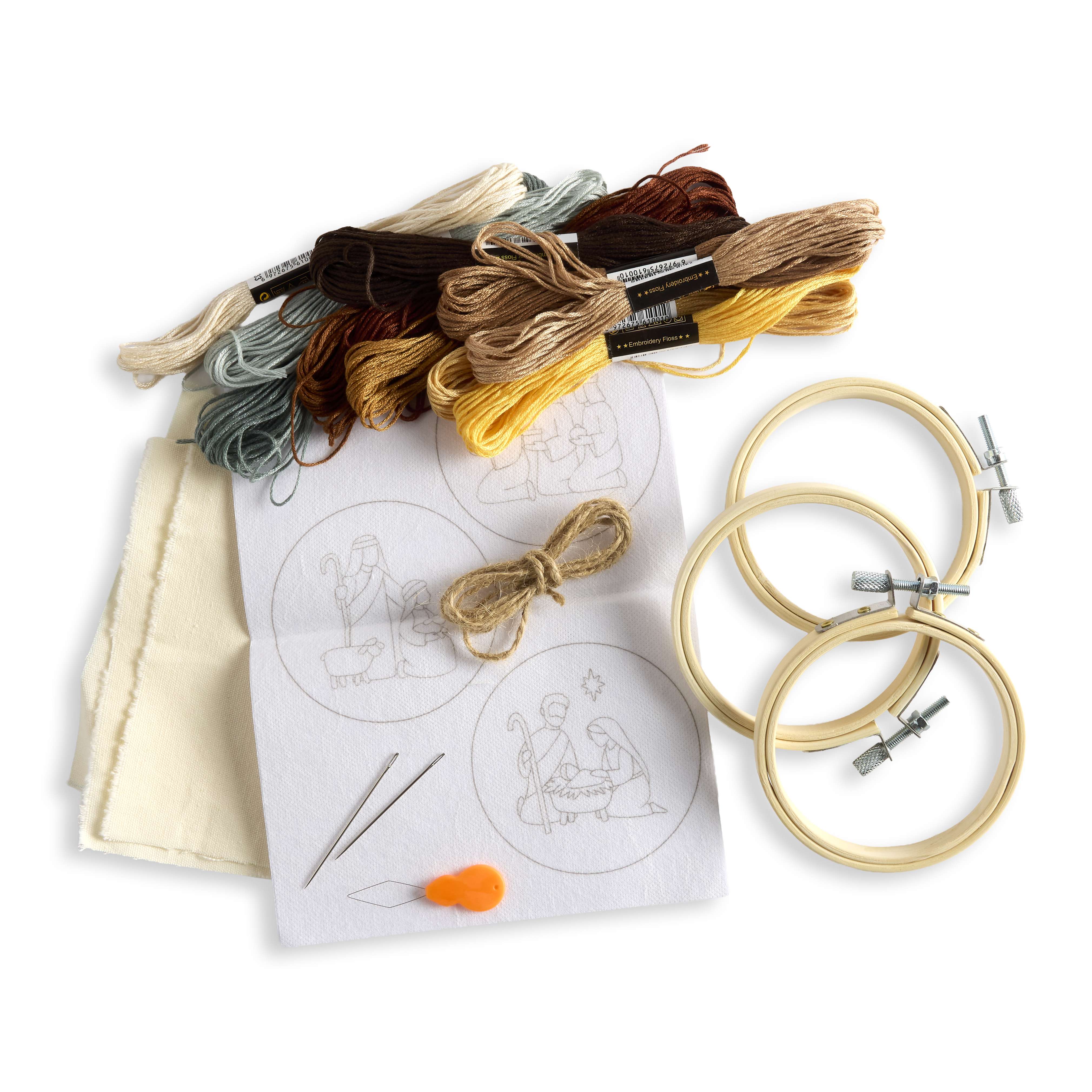 Nativity Ornaments Embroidery Kit, , large