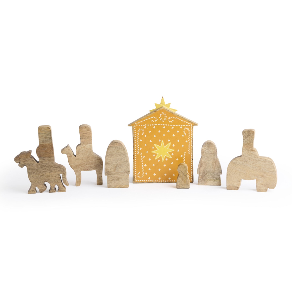 India Mango Wood Nativity, , large image number 2