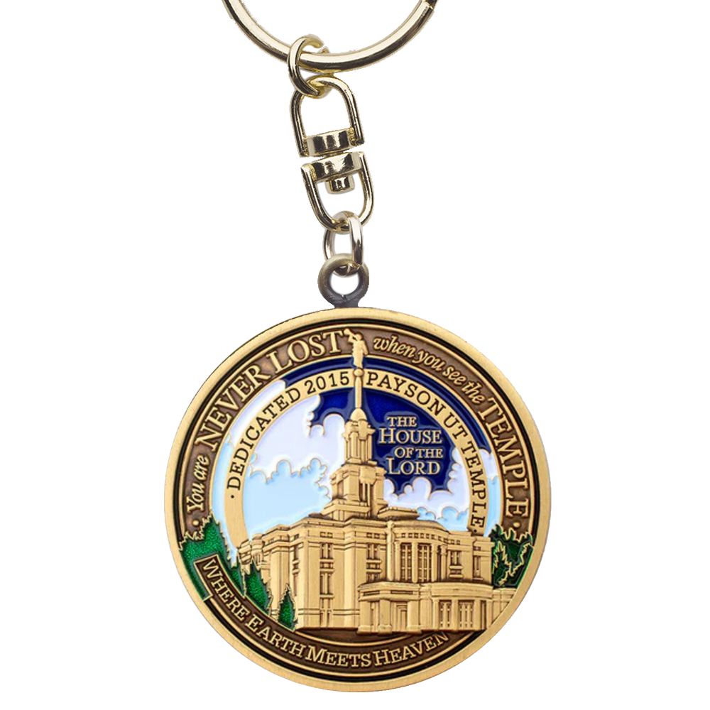 Payson Utah Temple Keychain