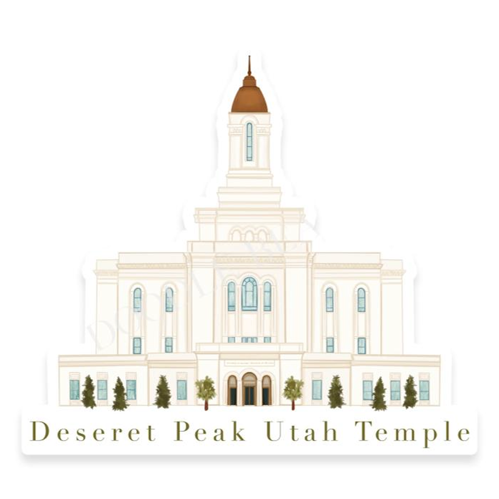 Deseret Peak Utah Temple Sticker, , large image number 0