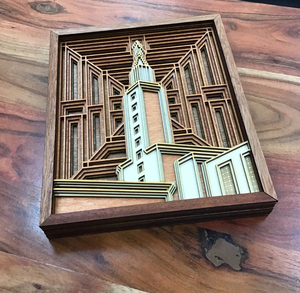 Los Angeles California Temple Layered Wood Plaque, , large image number 3