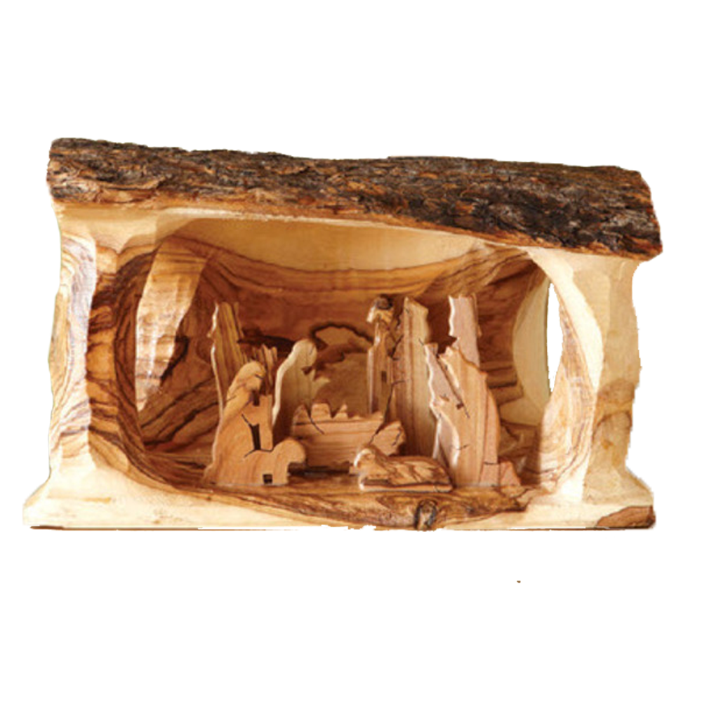 Jerusalem Olive Wood Nativity Grotto