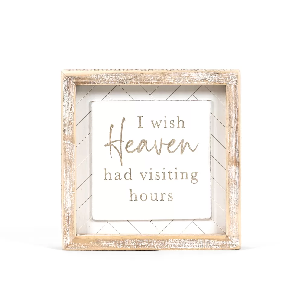 Heaven Visiting Hours Framed 7x7