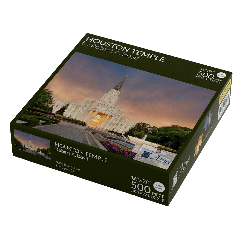 Puzzle Houston Temple Eventide 500 Piece Robert Boyd