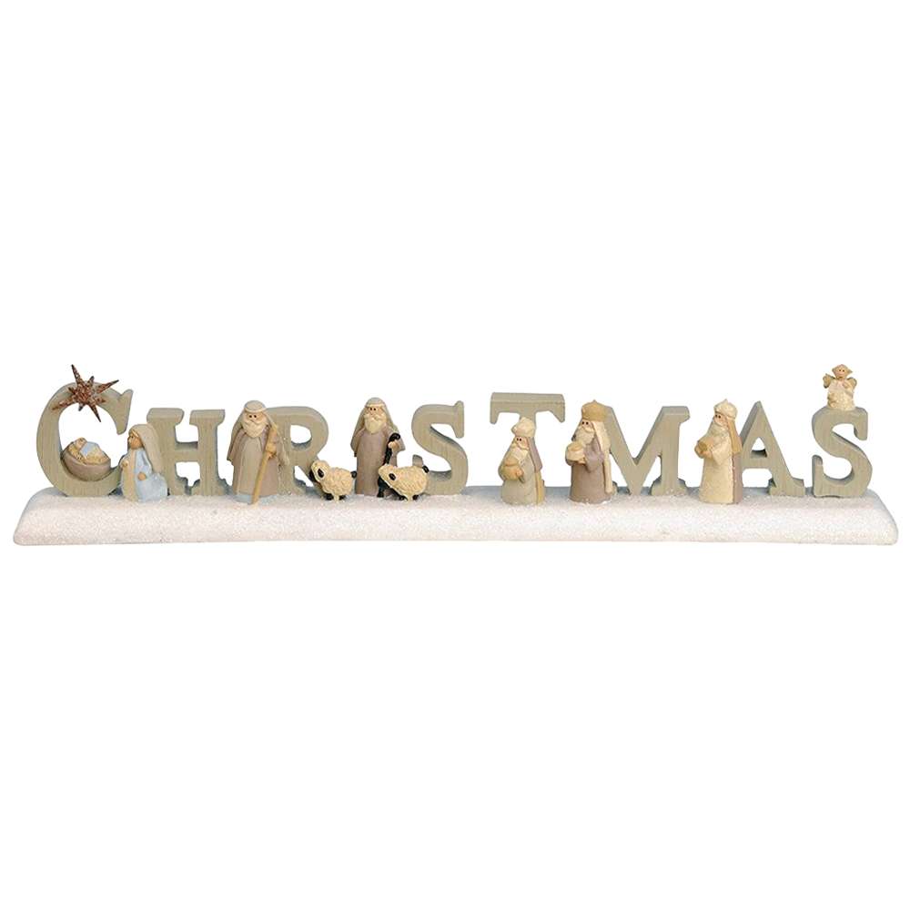 "Christmas" Mini Resin Nativity Block, , large image number 0