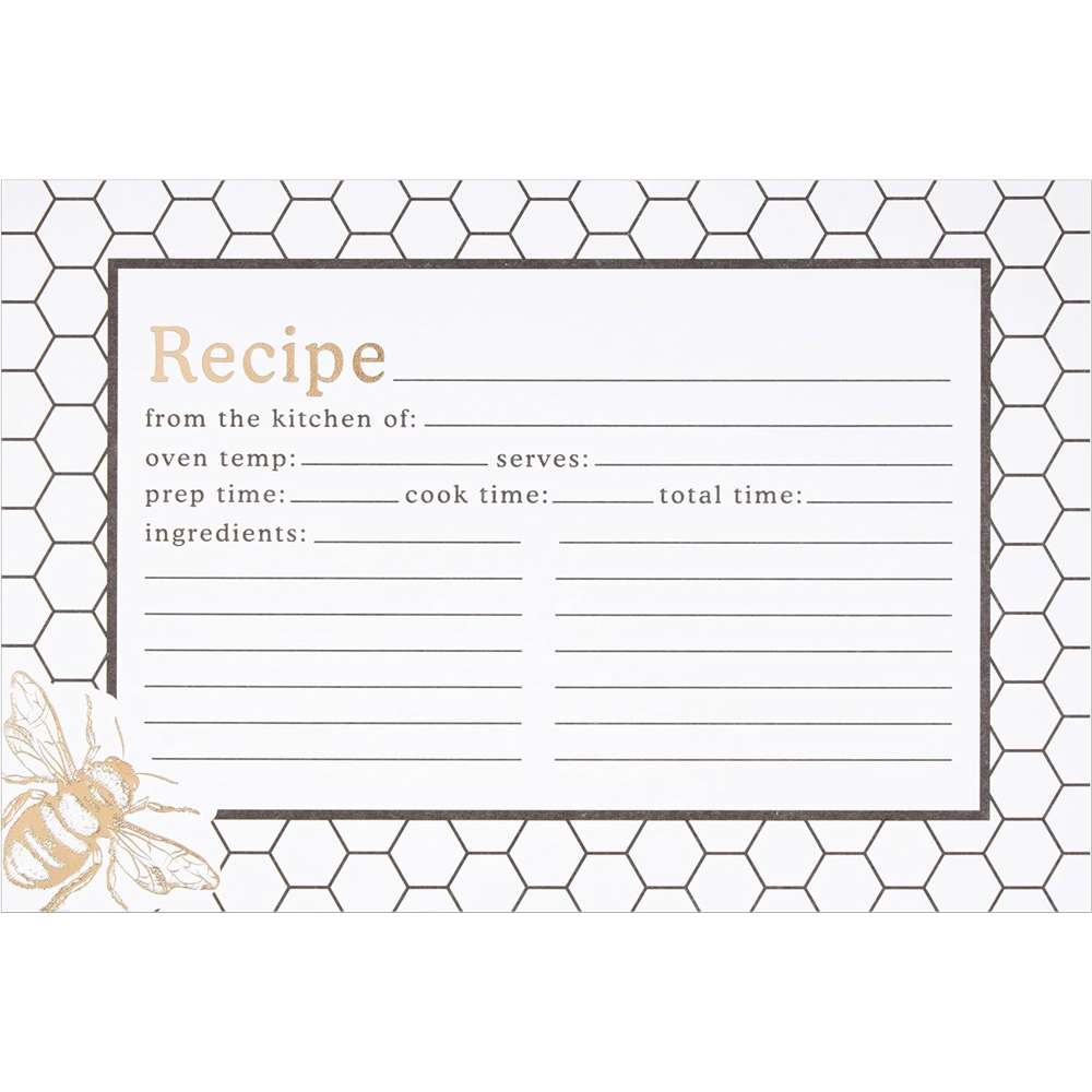 Honeycomb Hive Recipe Cards, , large image number 0