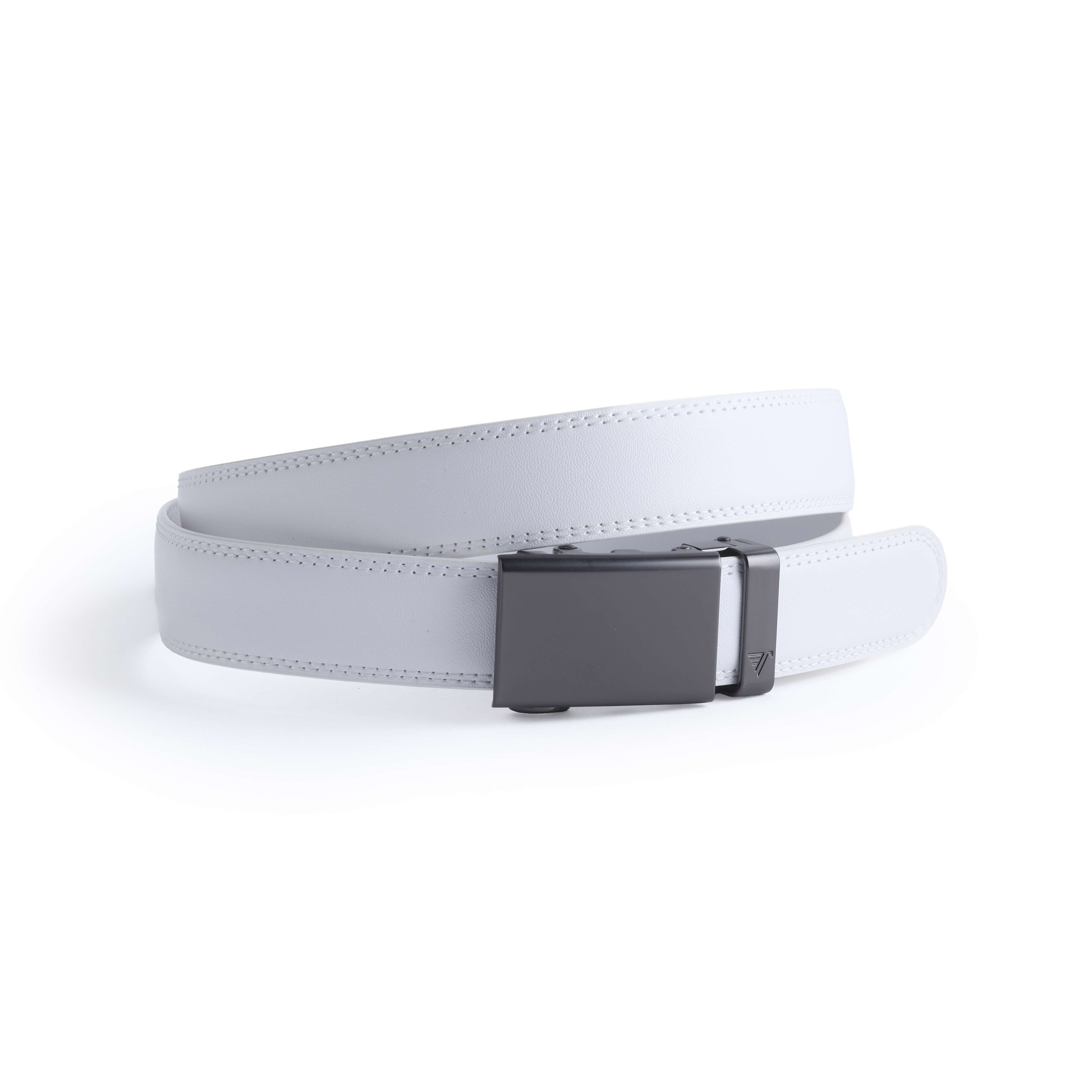 Gunmetal on White 35mm Belt, , large image number 3