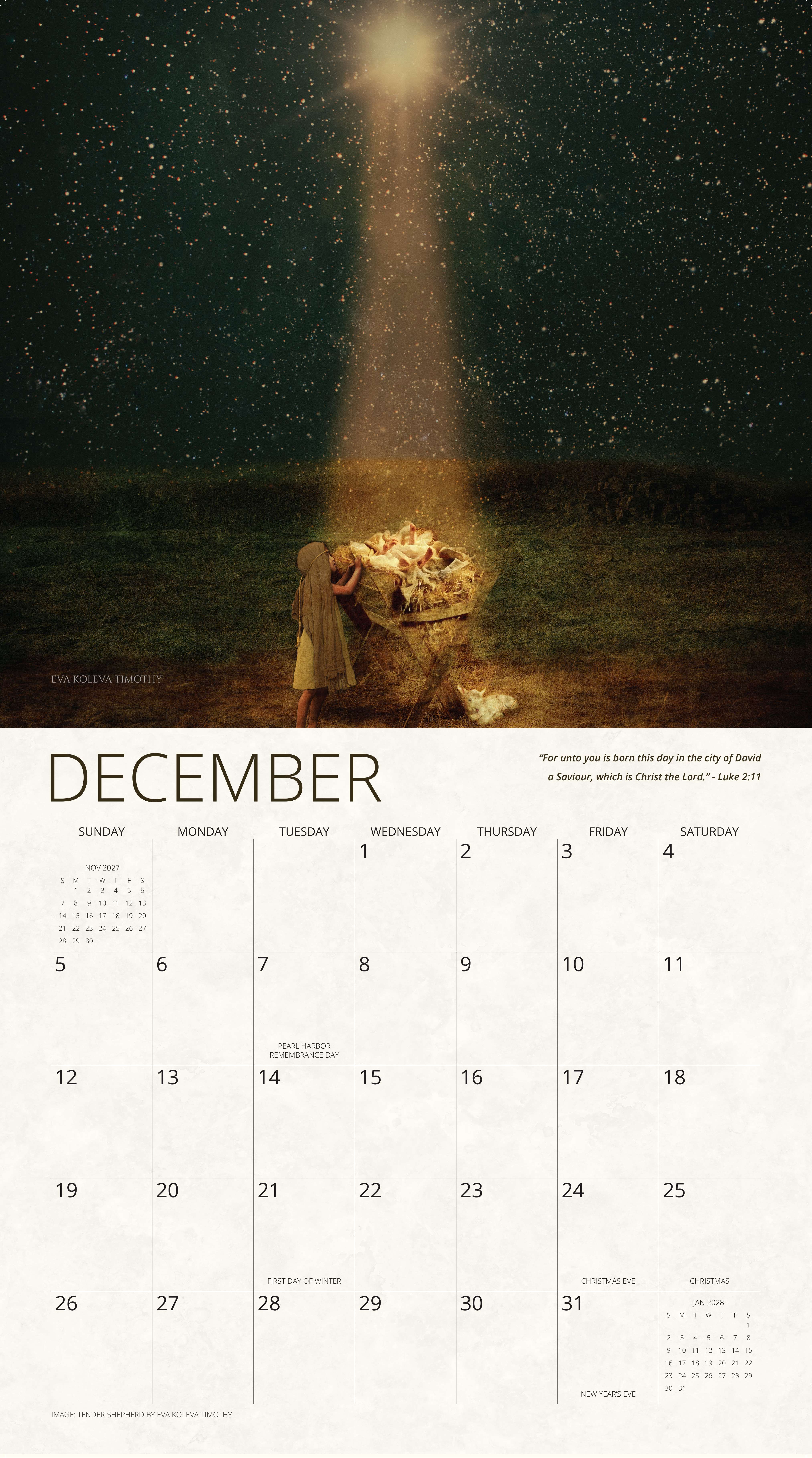 2027 In The Arms of His Love Wall Calendar, , large image number 4