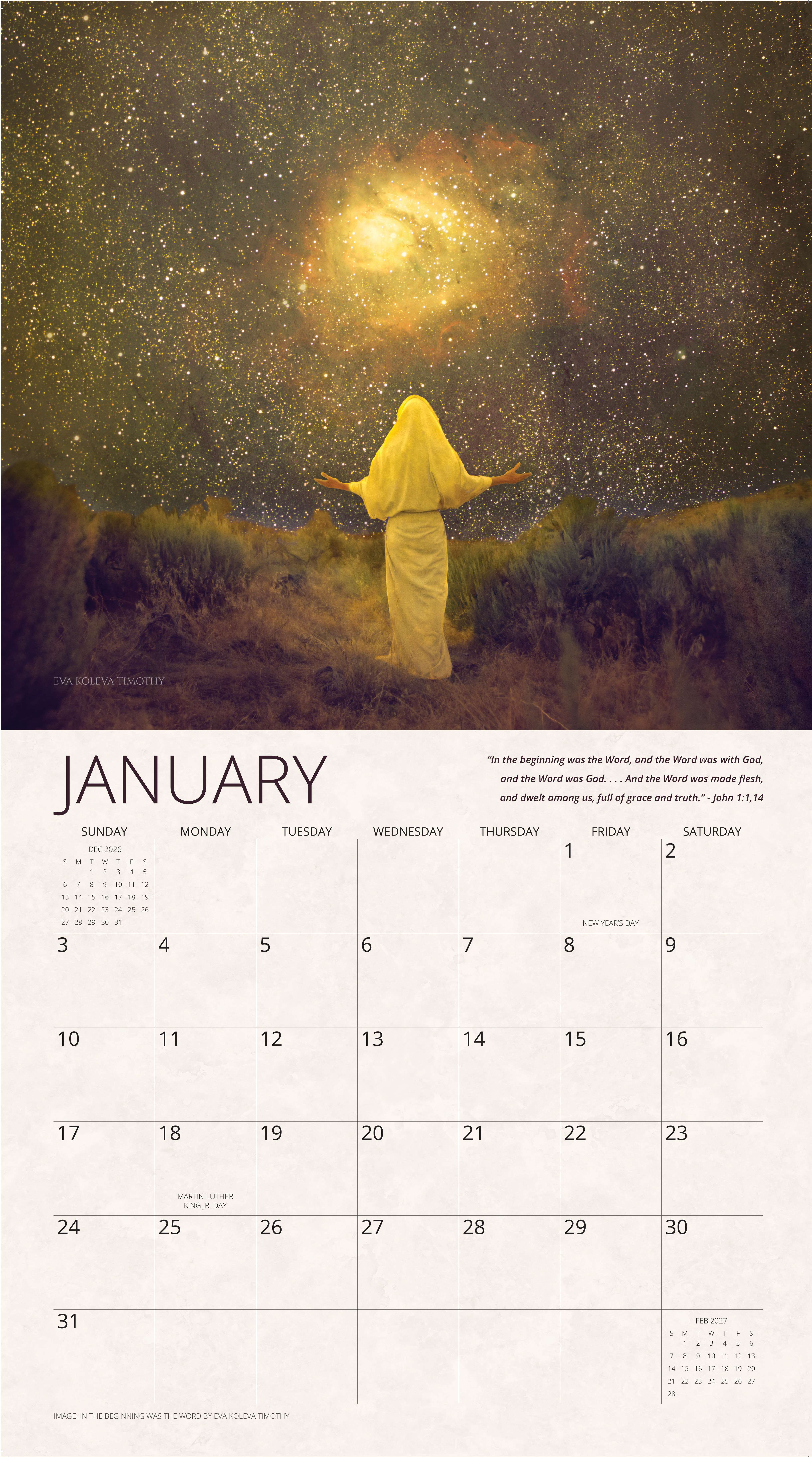 2027 In The Arms of His Love Wall Calendar, , large image number 5