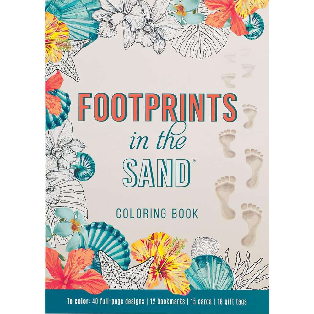 Footprints in the Sand Coloring Book, , large image number 0