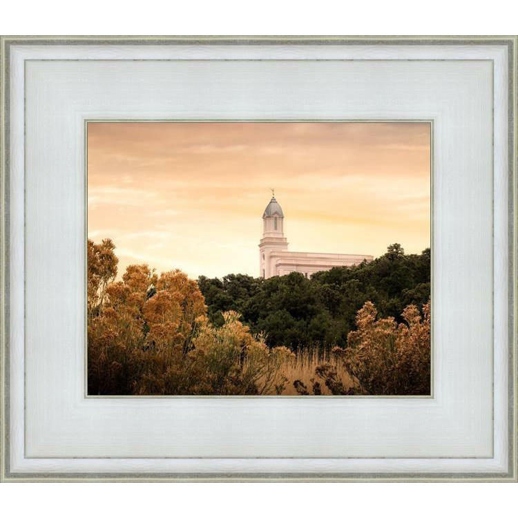 Cedar City Temple Golden (12x14 Framed Art)