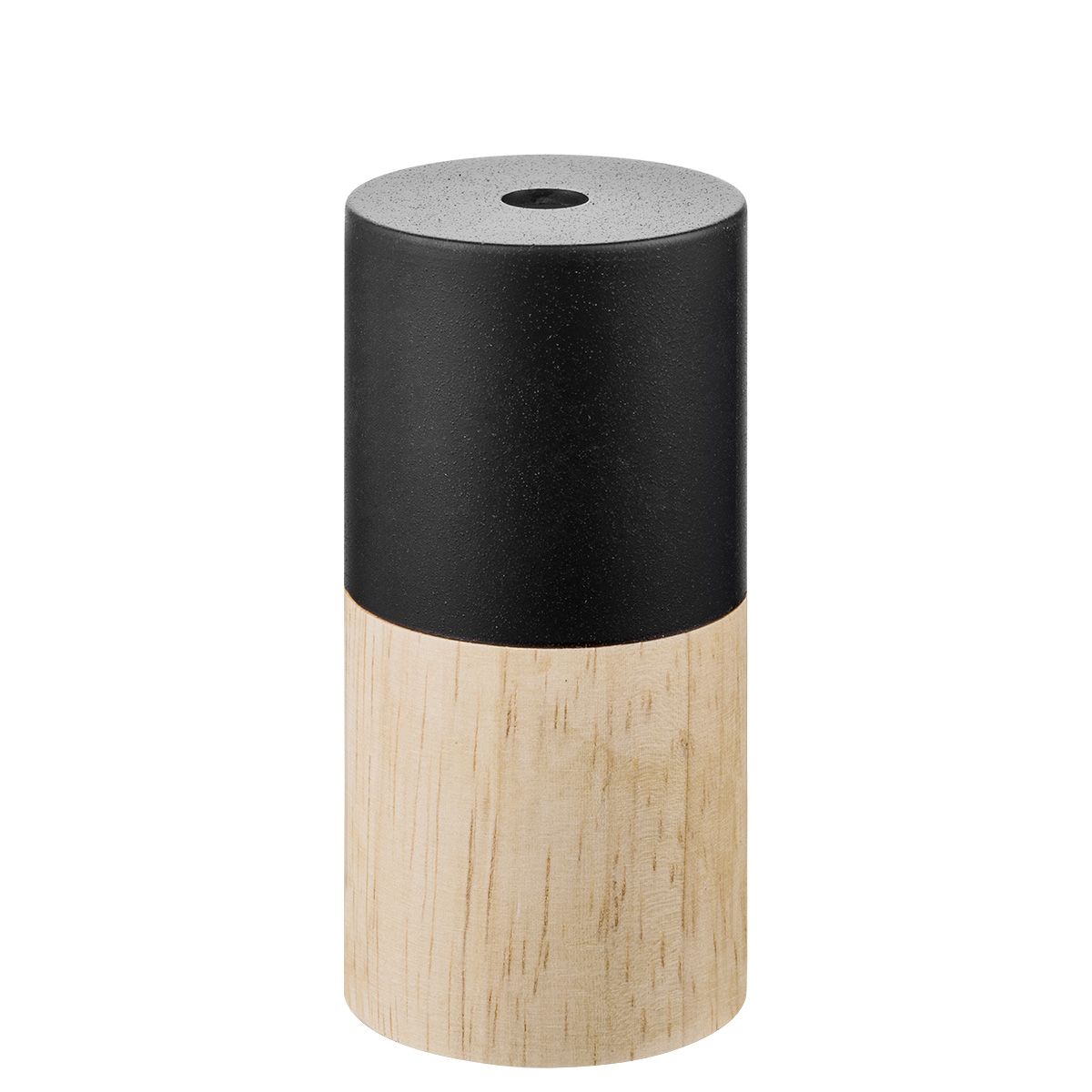 Moderne E27 fItting - Zwart - Cilinder - 5/5/10.5cm - bamboe/metaal - voor E27 lamphouder gemaakt van bamboe/metaal - ENEC gekeurd - maak je eigen