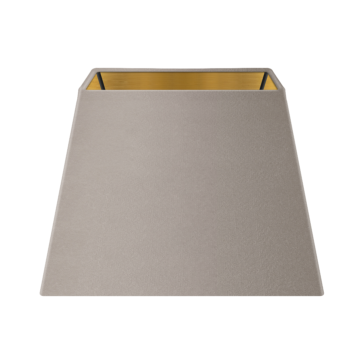 Fluweel - Velvet Lampenkap - Rectangle - Grey + goud - Luxe stijl - 20 x 20 x 14 cm - E27 fitting - voor tafellampen - voor woonkamer en eetkamer