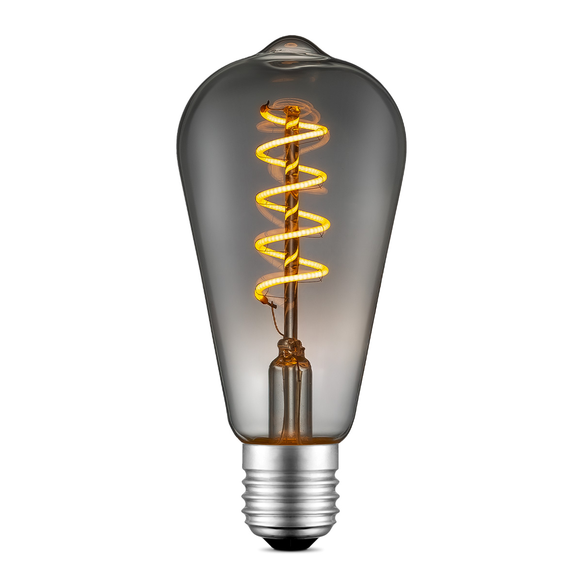 Home sweet home LED lamp Drop Spiral E27 4W dimbaar – smoke