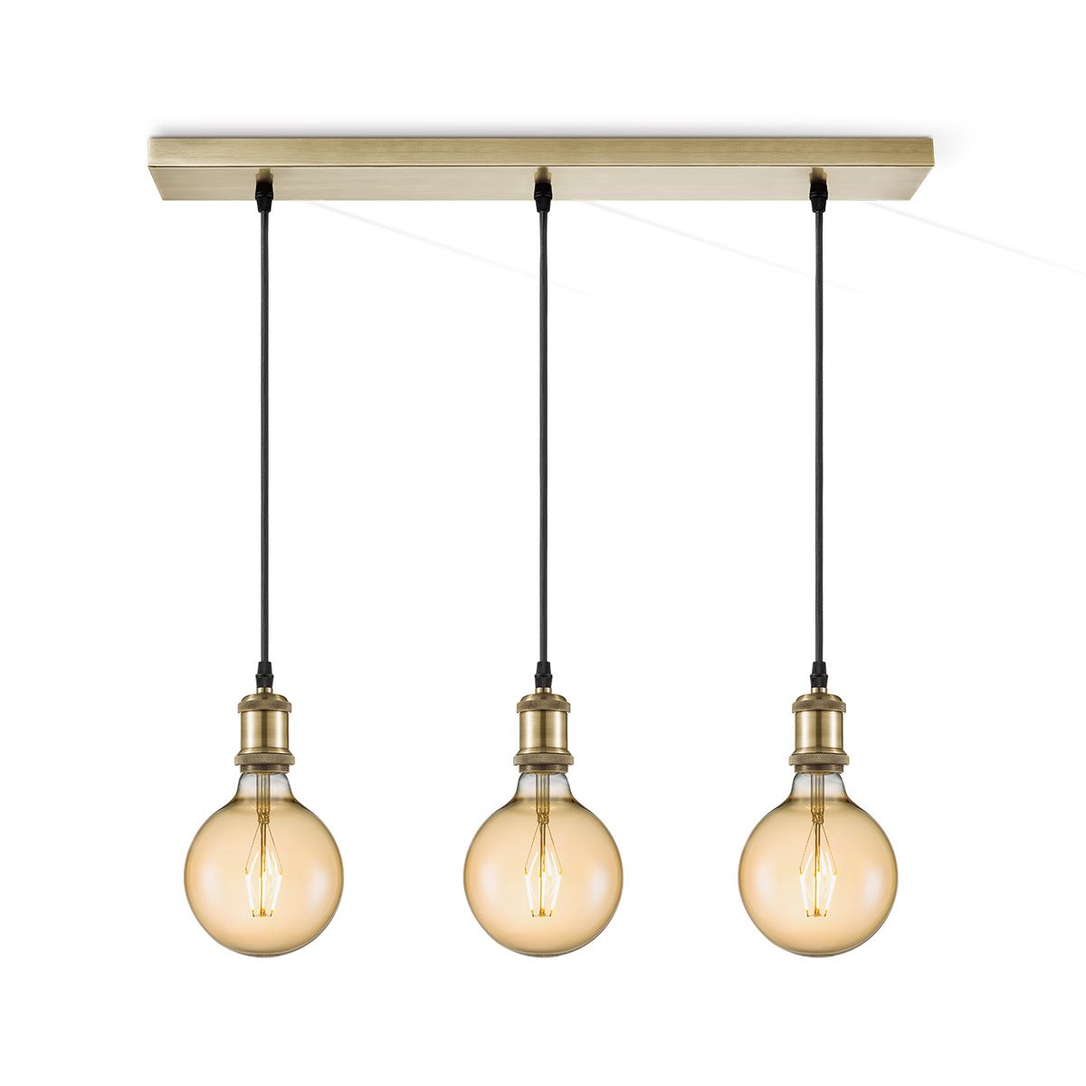Home sweet home hanglamp pendel Vintage 3L Beam - brons