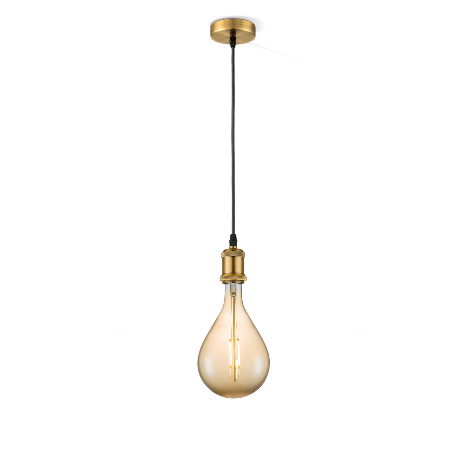 Home sweet home hanglamp Vintage brons Pear – amber