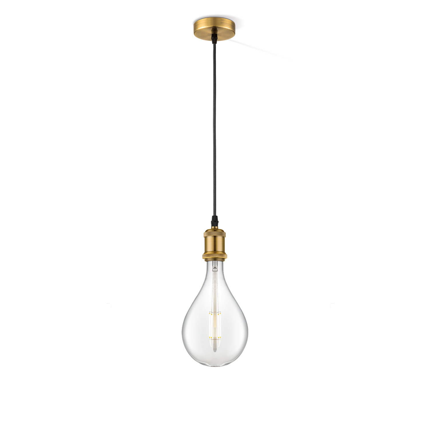 Home sweet home hanglamp Vintage brons Pear – helder