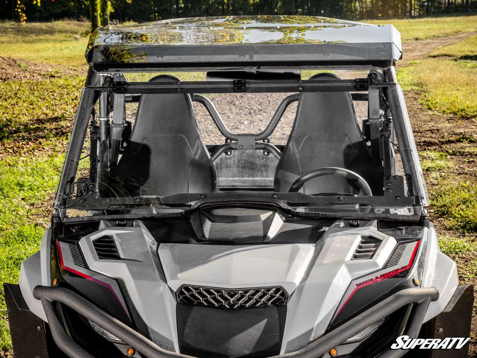 SuperATV Maxdrive Polycarbonate Power Flip Front Windshield