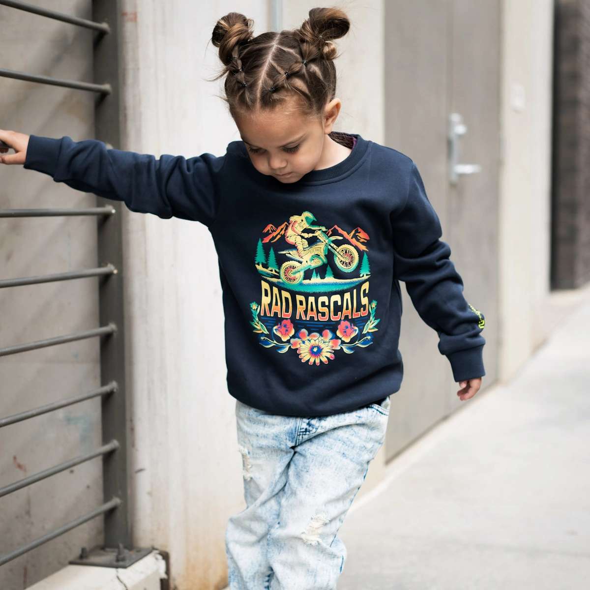 Rad Rascals Youth Rad Chicks Ride Bikes Crewneck