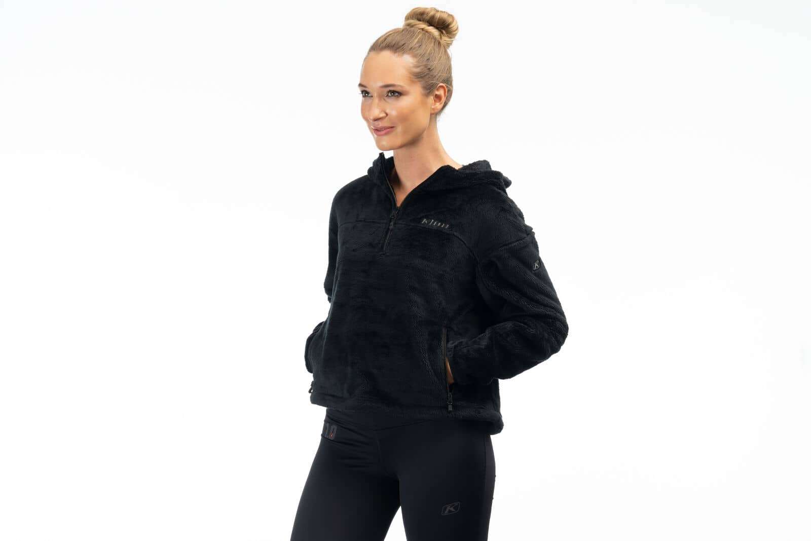 Sweat à capuche court à fermeture éclair 1/4 Cascade pour femme de Klim