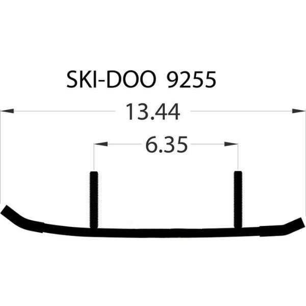 Woody's Top-Stock Hard Surface Bar Snowmobile Runners