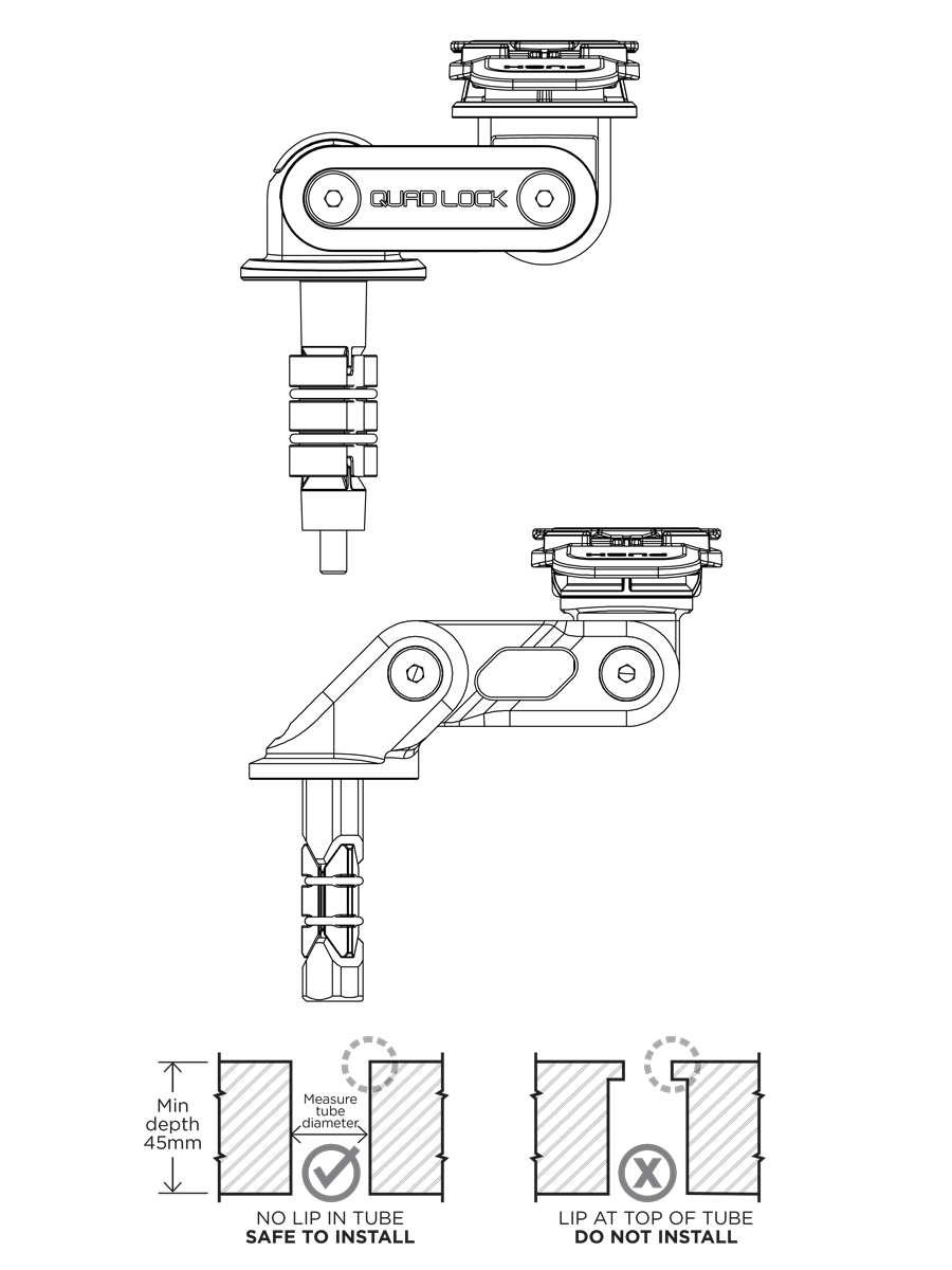 Quad Lock Fork Stem Mount