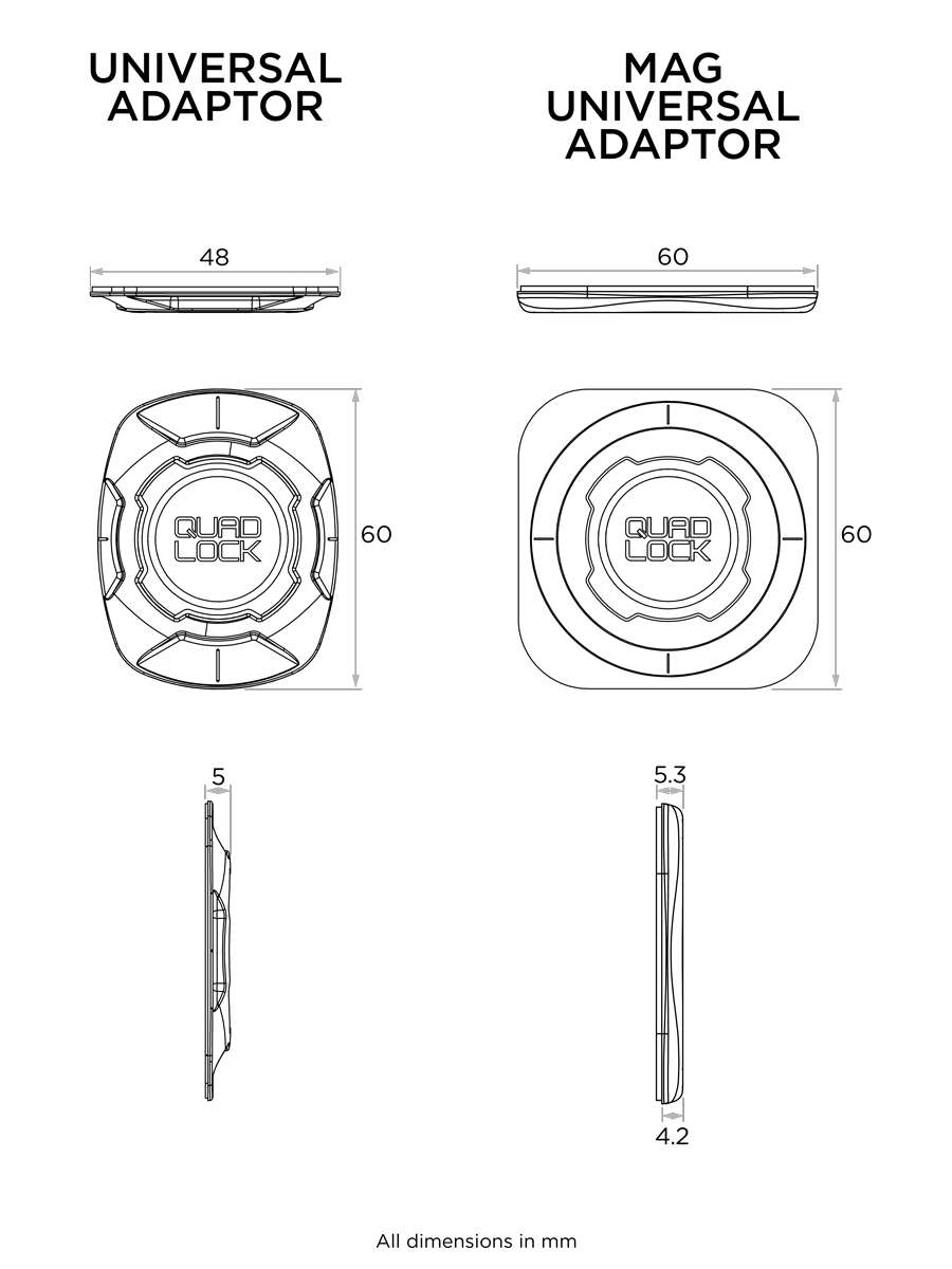 Quad Lock Universal Adaptor