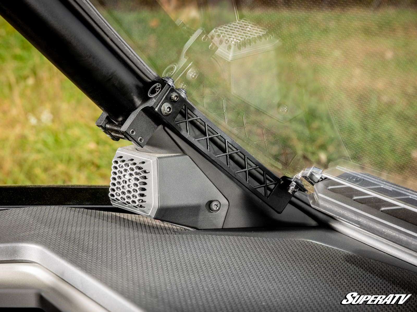 SuperATV Scratch Resistant Polycarbonate Vented Front Windshield
