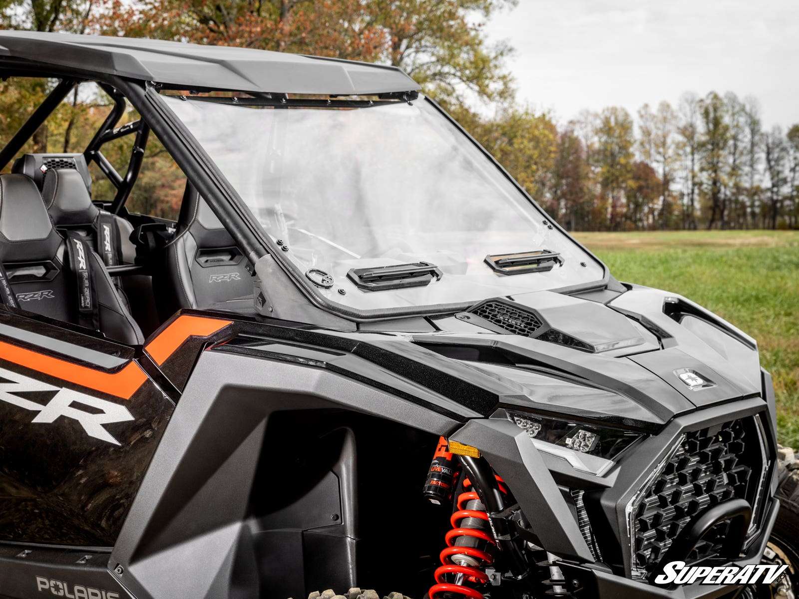 SuperATV Scratch Resistant Polycarbonate Vented Front Windshield
