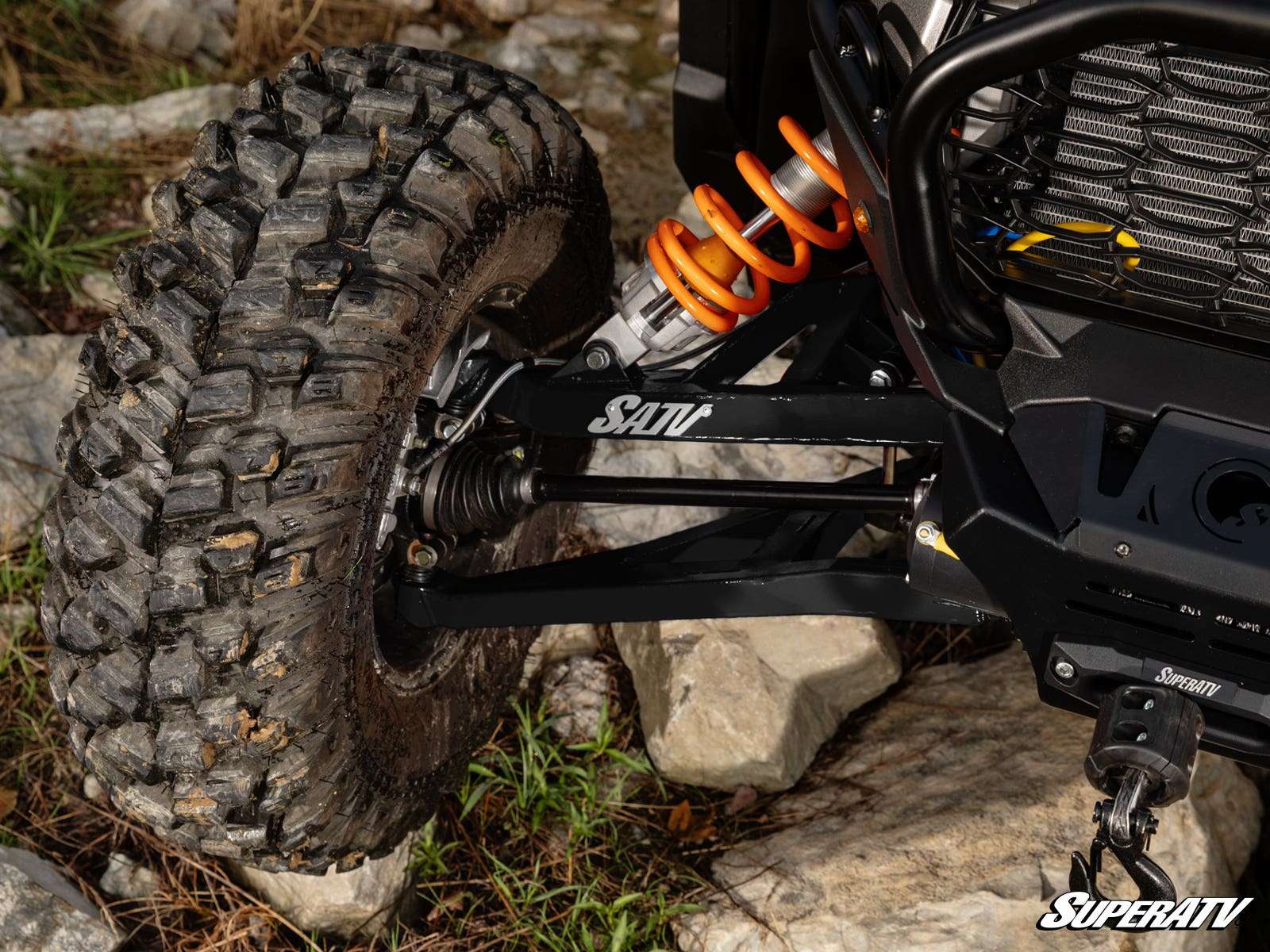 SuperATV Polaris RZR 1.5" Forward Offset Sidewinder A-Arms