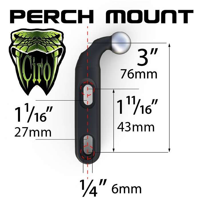 Ciro Motorcycle Smarphone/GPS Holder w/ Perch Mount