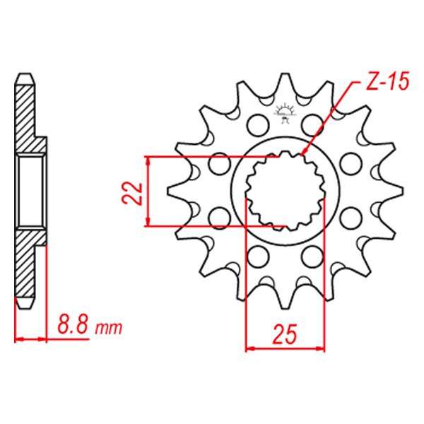 JT Self Cleaning Steel Front Sprocket