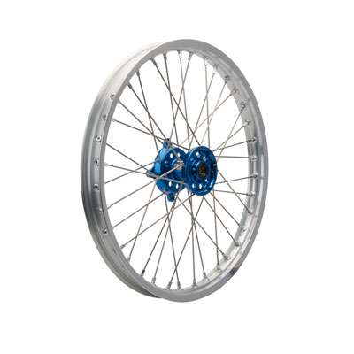 Roue de moto tout-terrain Tusk Impact (argent/argent/bleu)