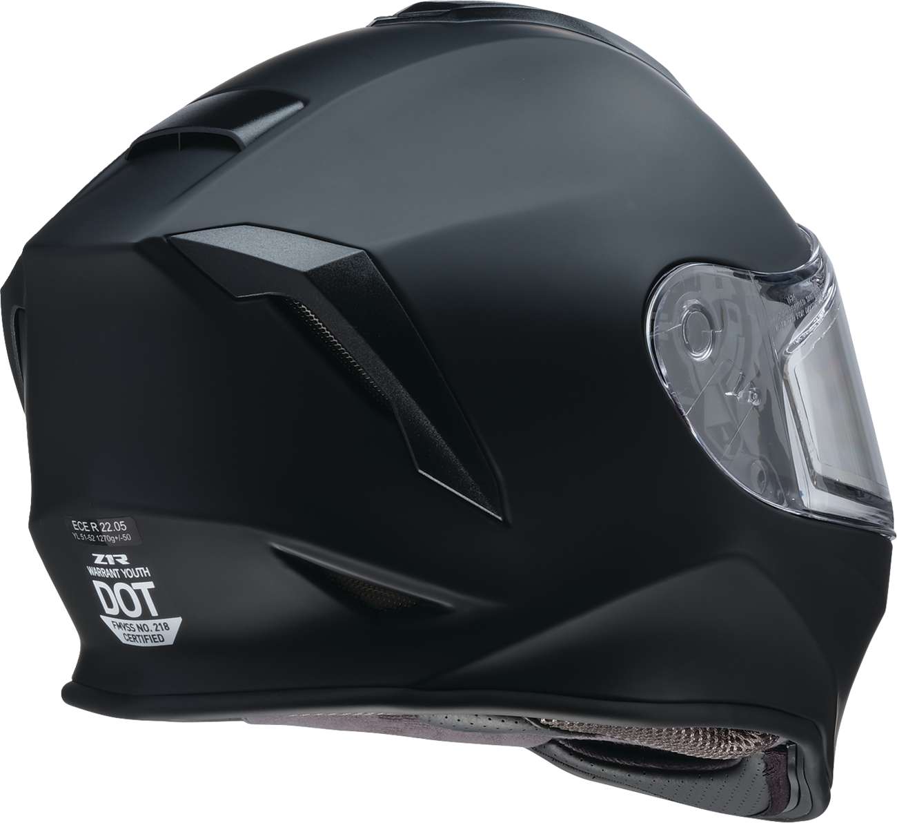 Z1R Youth Warrant Solid Full Face Winter Helmet