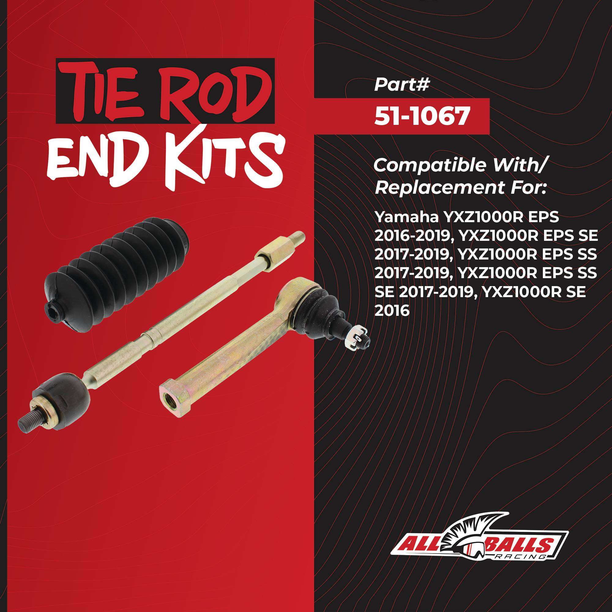 All Balls UTV Tie Rods & Rack Repair Kit