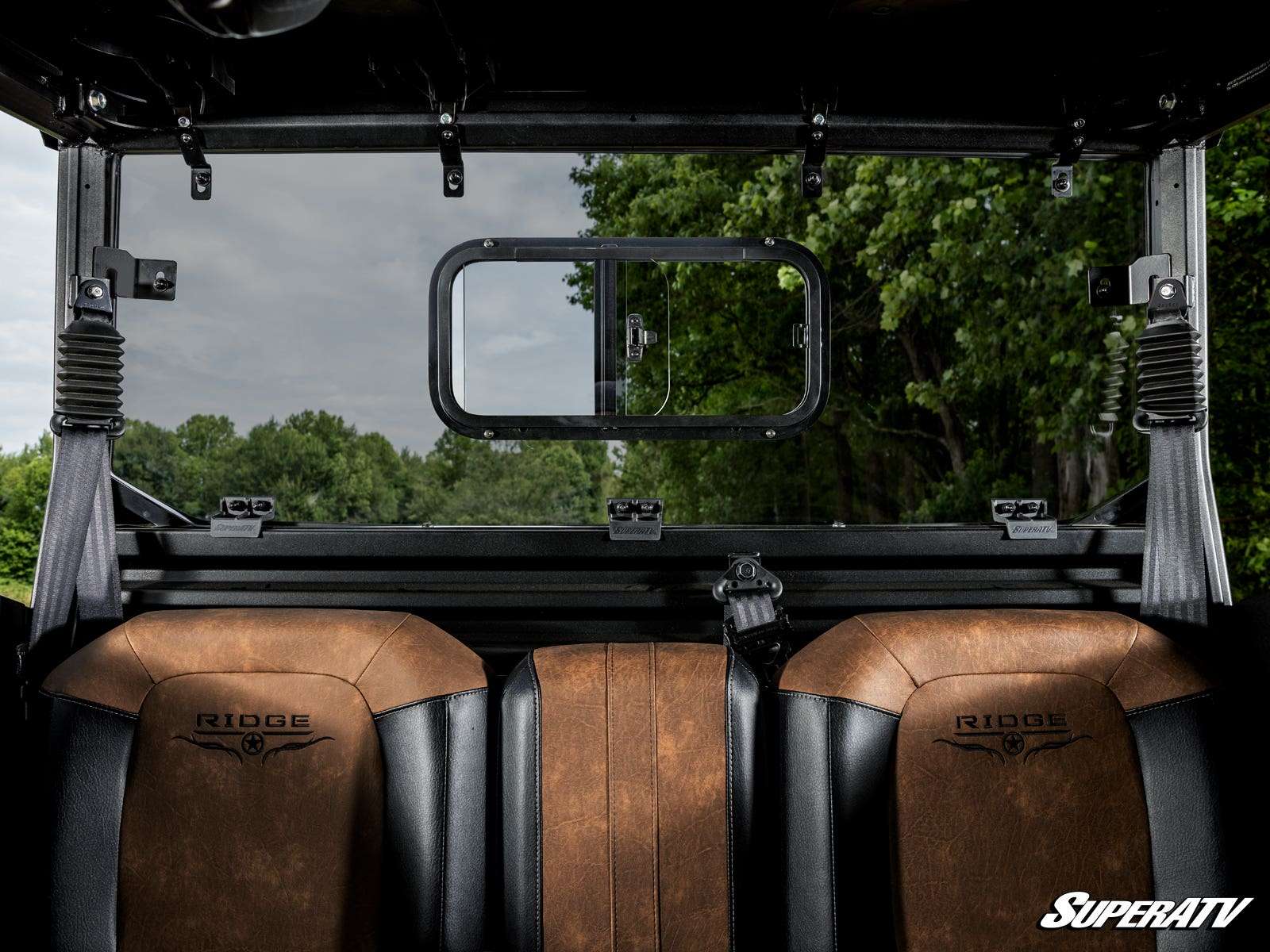 SuperATV Polycarbonate Sliding Rear UTV Windshield