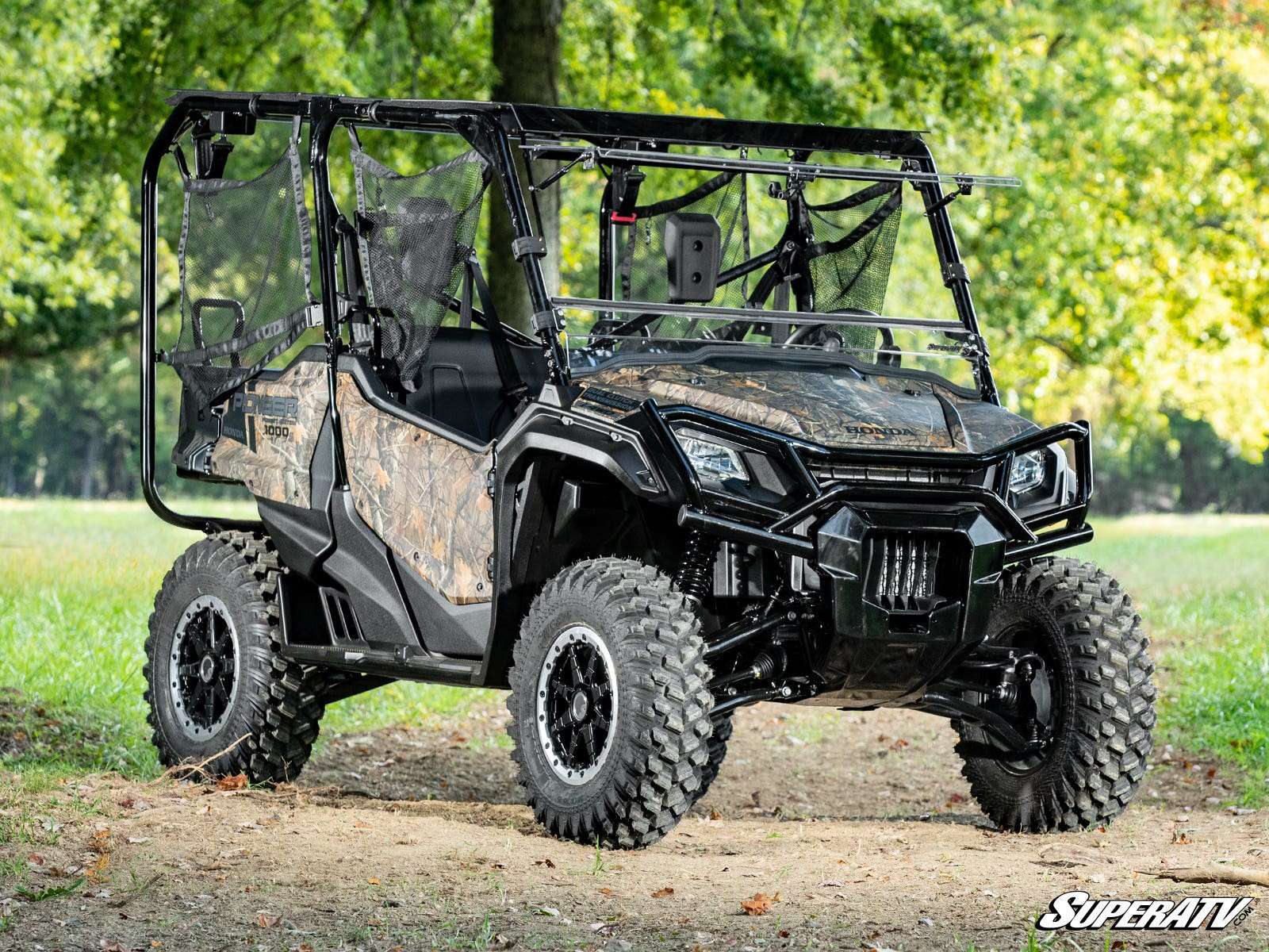 SuperATV Honda Pioneer 1000, bras en A tubulaires décalés de 1,5" à garde au sol élevée (noir)